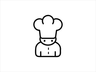 Simple Chef Icon Silhouette