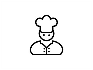 Simple Chef Icon Silhouette
