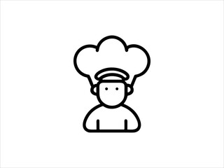 Simple Chef Icon Silhouette
