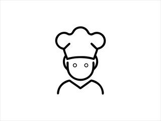 Simple Chef Icon Silhouette