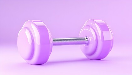 Lavender dumbbell on purple background