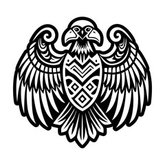 A glyph style icon of andean condor tattoo
