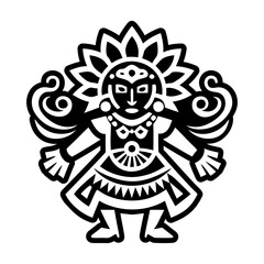 A glyph style icon of folkloric symbol