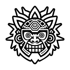 A solid style icon of inti raymi symbol