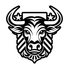Fototapeta premium A solid style icon of bull symbol