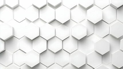 Fototapeta premium White Hexagon Pattern Background