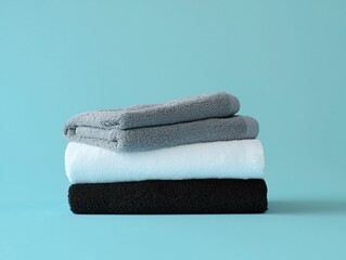 Stacked Bath Towels