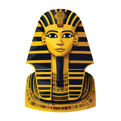 Pharaon Tutankhamun golden mask. Famous egyptian pharaon. vector
