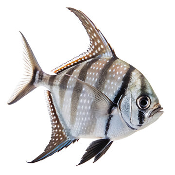 pilotfish Fish in transparent background.Striped and Spotted Fish Isolated on Transparent background A Stunning Aquatic Creature