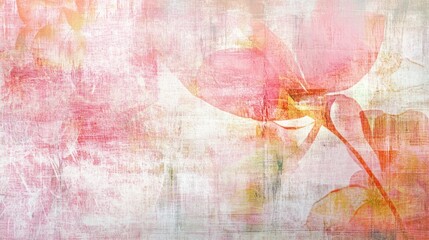 Delicate, pastel floral design with a textured backdrop.