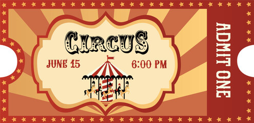 Vintage circus ticket