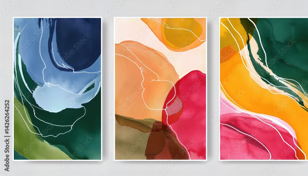 Aufkleber vibrant abstraction abstract art background vector, evoking a sense of mystery and energy with its i