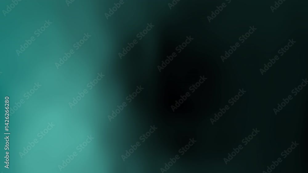 Poster a blurred abstract image featuring a gradient of teal and black tones, creating a sense of depth and