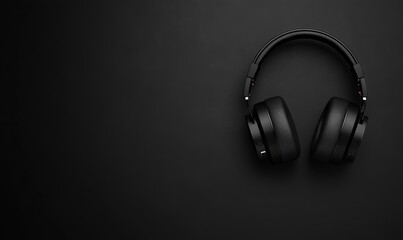 Headphones with a matte black finish and ergonomic design offer premium sound and comfort in a stylish package