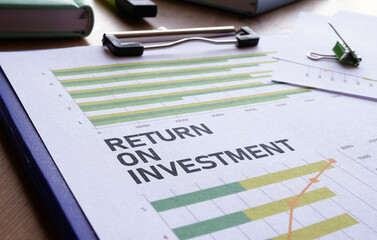 Return on Investment ROI as business and financial concept