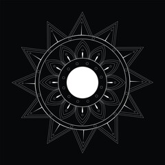 Outlined mandala background