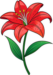 Vibrant Floral Vector Illustration: Artwork, Icon, and Flat Flower Design.