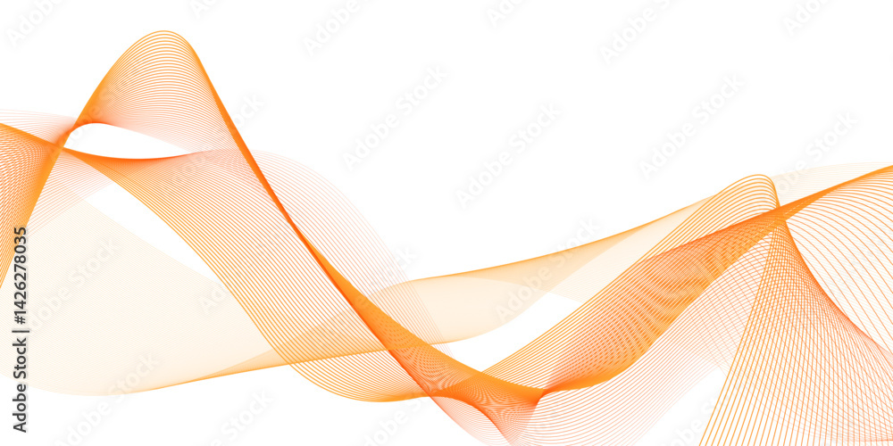 Aufkleber abstract smooth flow wave line background isolated on white vector