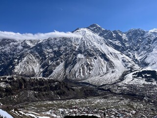 snow covered mountains