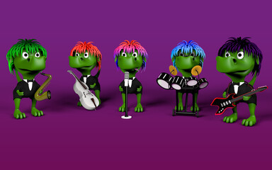 Dino Band, unterschiedlicher Intrumente