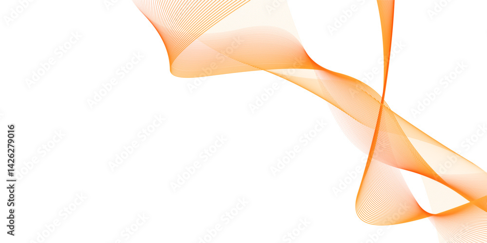 Aufkleber abstract smooth flow wave line background isolated on white vector