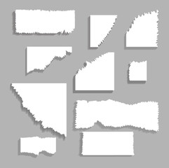 set of vector broken paper