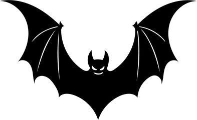 halloween bat silhouette on white background