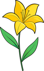 Vibrant Floral Vector Illustration: Artwork, Icon, and Flat Flower Design.