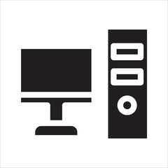 computer icon with white background