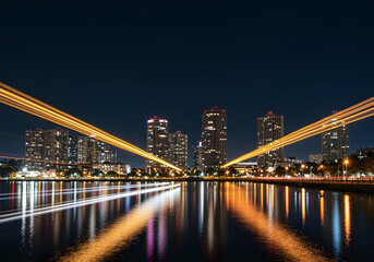Obraz premium brooklyn bridge at night