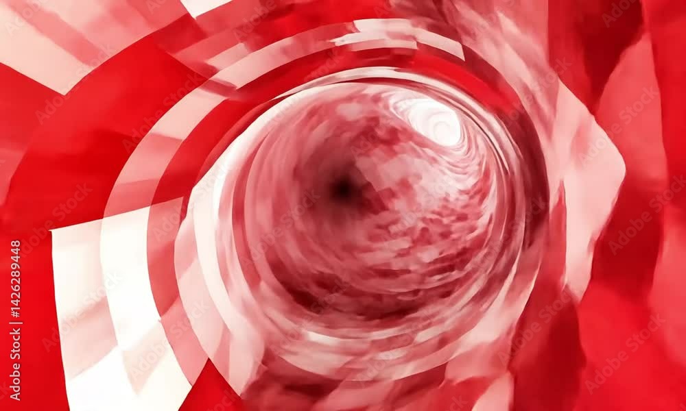 Poster infinite loop of love in radiant pink rotation with glowing circle made with generative ai technolog