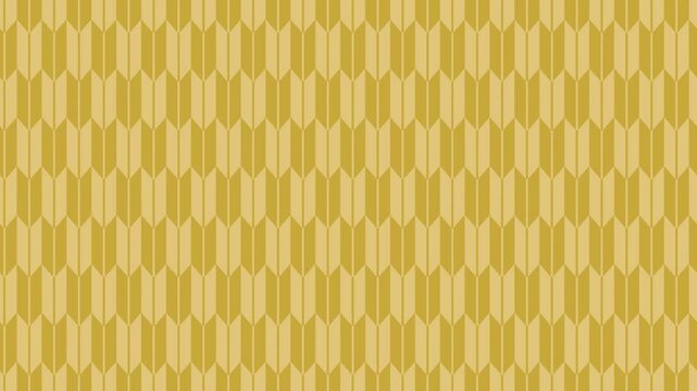 斜めにスクロールする金色の矢絣柄の背景 ループする4Kアニメーション。Diagonally scrolling golden background with traditional Japanese patterns. Looping 4K animation.