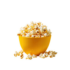 Buttery Popcorn in a Yellow Bowl - Movie Night Snack