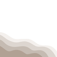 An illustration of ocean waves shapes, featuring a calming gradient of cream tones and white tones, minimalist, elegant style, perfect for poster, postcard, wallpaper, or other graphic design element