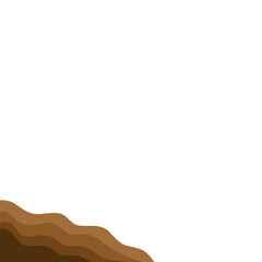 An illustration of waves shapes, featuring a calming gradient of brown tones, minimalist, elegant style, perfect for poster, postcard, wallpaper, or other graphic design element