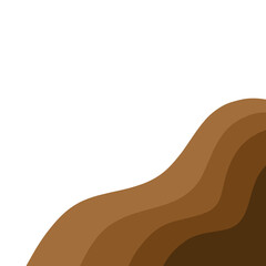 Brown abstract border illustration