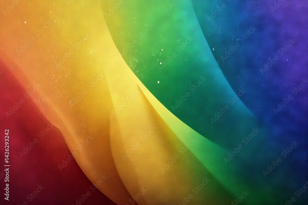 Poster Colorful abstract wave patterns create a vibrant backdrop with smooth gradients blending in a stunning display