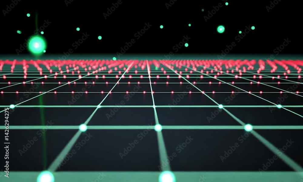 Poster radiant swirl patterns formed by glowing particles in motion made with generative ai technology