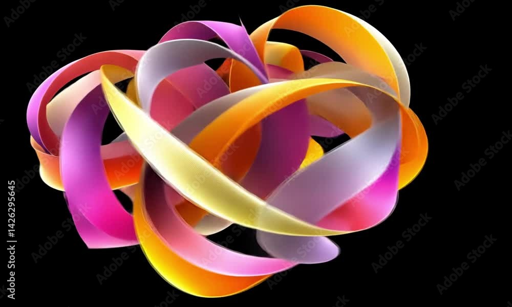Poster radiant rings with warm glowing gradients on dark backdrop made with generative ai technology