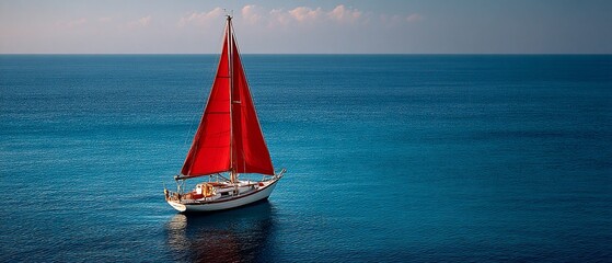 Fototapeta premium Sailboat on Calm Water