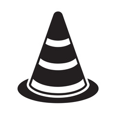 Traffic cone icon vector isolated on white background