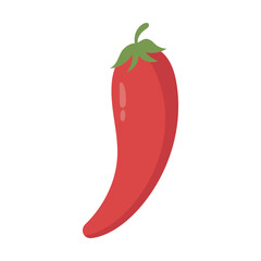 Red chili pepper adds fiery flavor and color, ideal for food blogs, menus, spice packaging, and kitchen decor designs