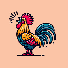rooster vector illustration