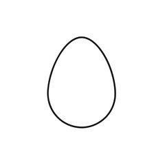 Egg Icon in Outline Style Vector Illustration on white backgound