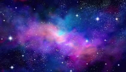 Vibrant Galactic Swirls Watercolor Abstraction of Space Nebula and Star Field in Bold, Whimsical Textures Perfect for Digital Art, Home Decor, or Design Inspiration