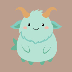 Vector art illustration of a charming animal