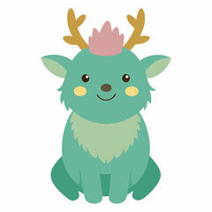 Vector art illustration of a charming animal