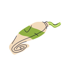 Used tube with toothpaste. Vector paste for teeth and enamel. Daily bathroom routing or oral hygiene product, mouth protection and fresh breath item. Dental and health care. Tooth and dental theme.