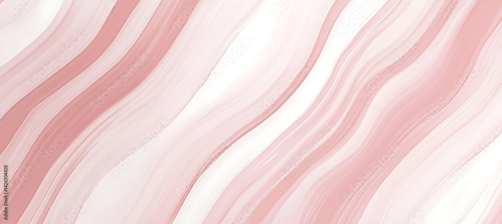 Poster contemporary abstract pattern in soft blush pink with smooth curves and subtle angles as a stylish b
