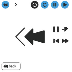 Arrow, Navigation & Media Player Icon Set